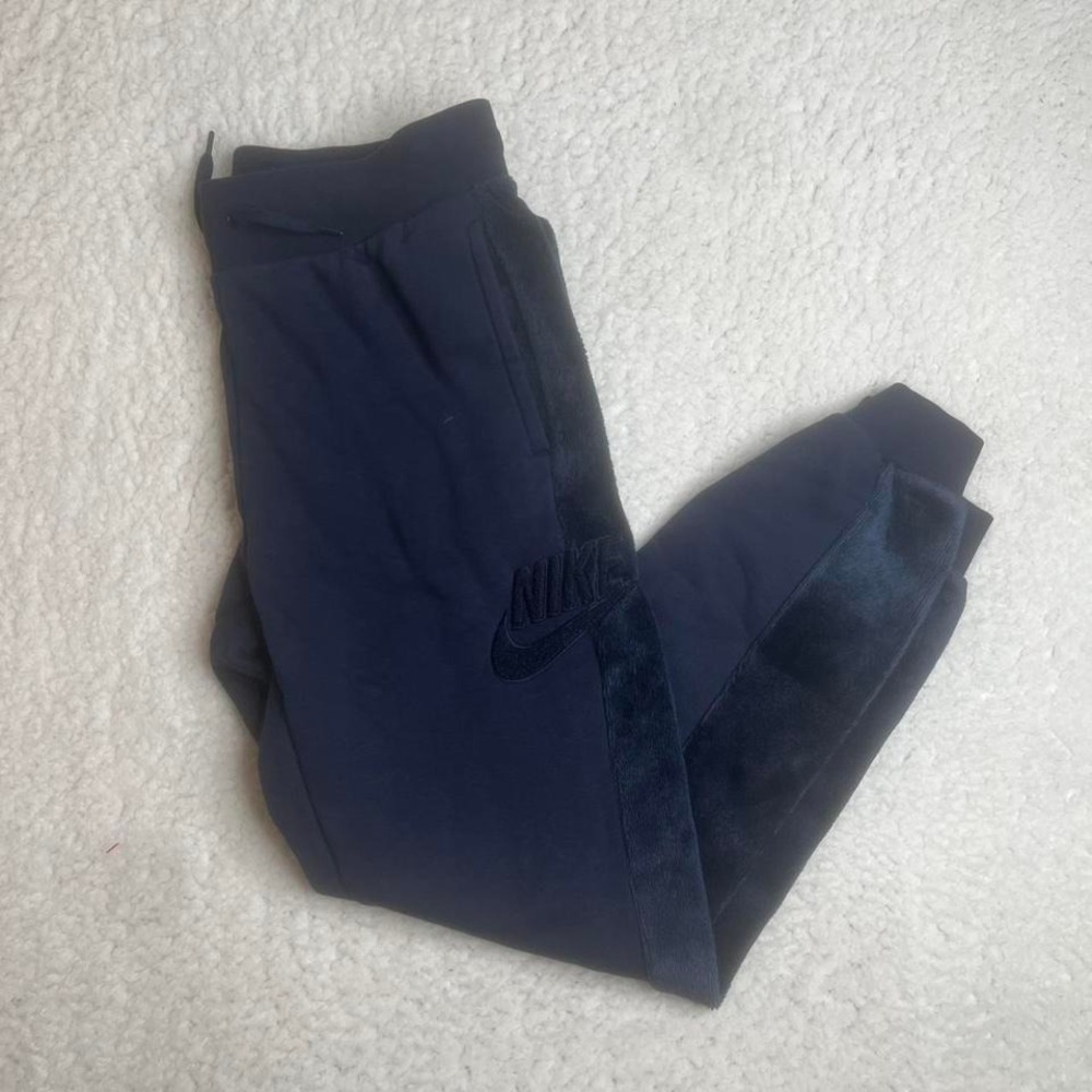 Nike tracksuit men's large navy blue‎ jacket sweatpants casual soft relax